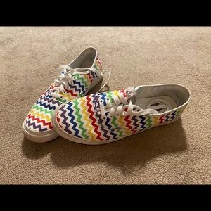 Rainbow Chevron Vans